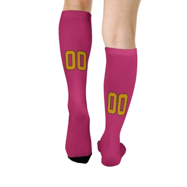 Custom Pink Yellow Knee-High Sock sold by Tailorly product image thumbnail 4