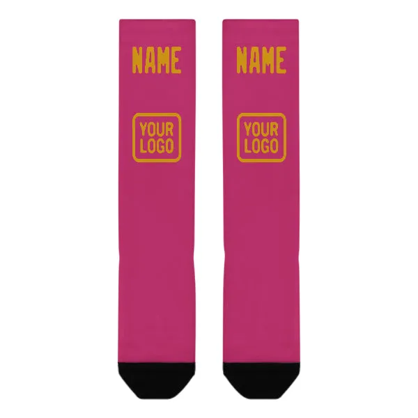 Custom Pink Yellow Knee-High Sock sold by Tailorly product image thumbnail 2