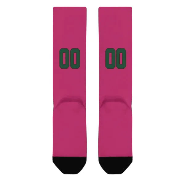 Custom Pink Green Knee-High Sock sold by Tailorly product image thumbnail 3