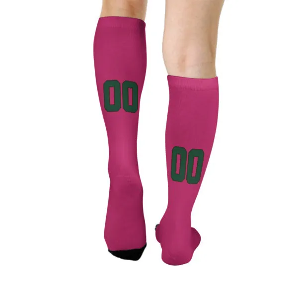 Custom Pink Green Knee-High Sock sold by Tailorly product image thumbnail 4