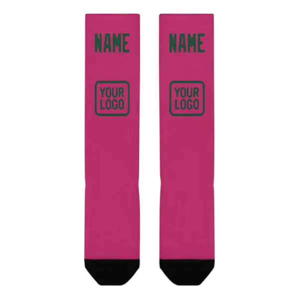 Custom Pink Green Knee-High Sock sold by Tailorly product image thumbnail 2