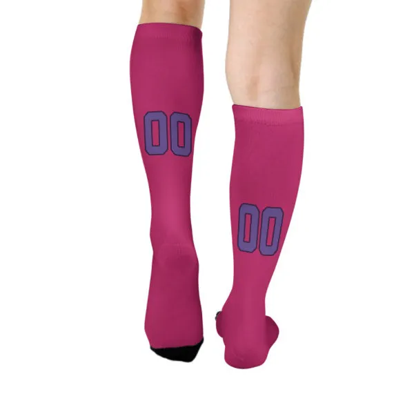 Custom Pink Light Purple Knee-High Sock sold by Tailorly product image thumbnail 4