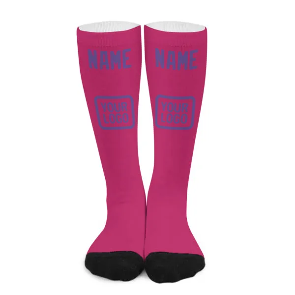 Custom Pink Light Purple Knee-High Sock sold by Tailorly