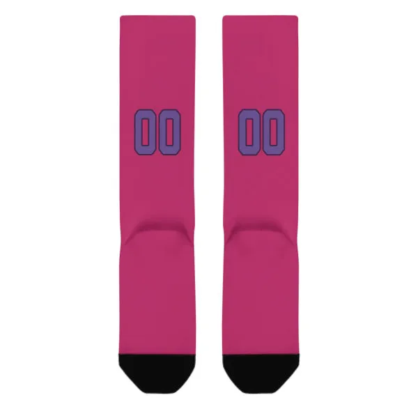 Custom Pink Light Purple Knee-High Sock sold by Tailorly product image thumbnail 3
