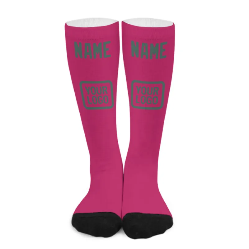 Custom Pink Blue Green Knee-High Sock sold by Tailorly