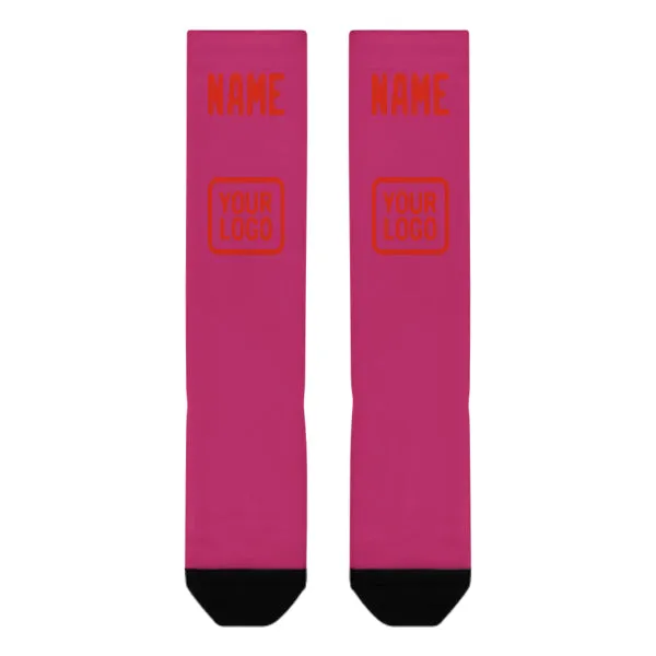 Custom Pink Orange Red Knee-High Sock sold by Tailorly product image thumbnail 2