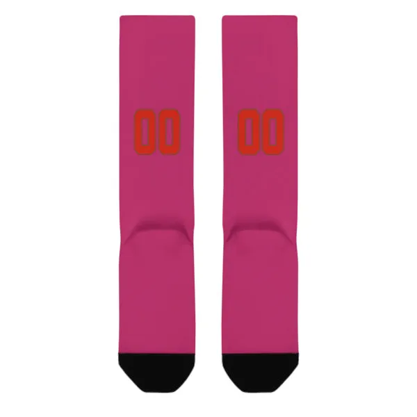 Custom Pink Orange Red Knee-High Sock sold by Tailorly product image thumbnail 3