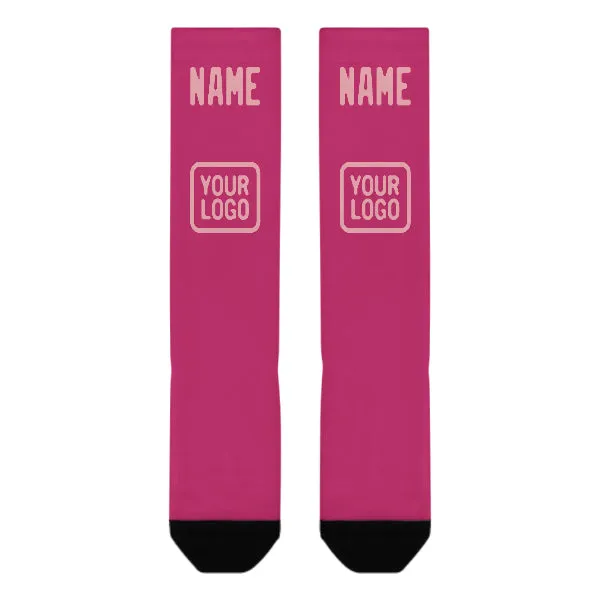 Custom Pink Light Pink Knee-High Sock sold by Tailorly product image thumbnail 2