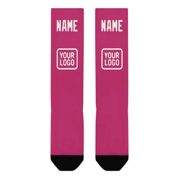 Custom Pink White Knee-High Sock sold by Tailorly product image thumbnail 2