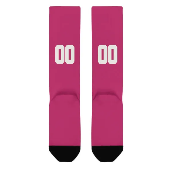 Custom Pink White Knee-High Sock sold by Tailorly product image thumbnail 3