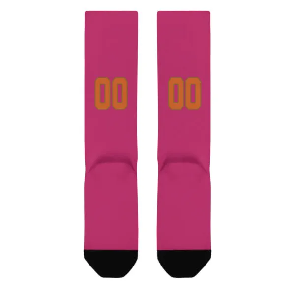 Custom Pink Orange Knee-High Sock sold by Tailorly product image thumbnail 3