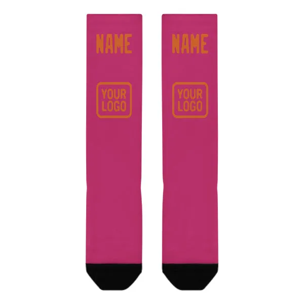 Custom Pink Orange Knee-High Sock sold by Tailorly product image thumbnail 2