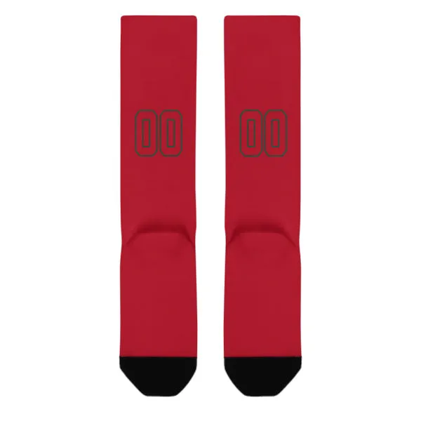 Custom Red Red Knee-High Sock sold by Tailorly product image thumbnail 3