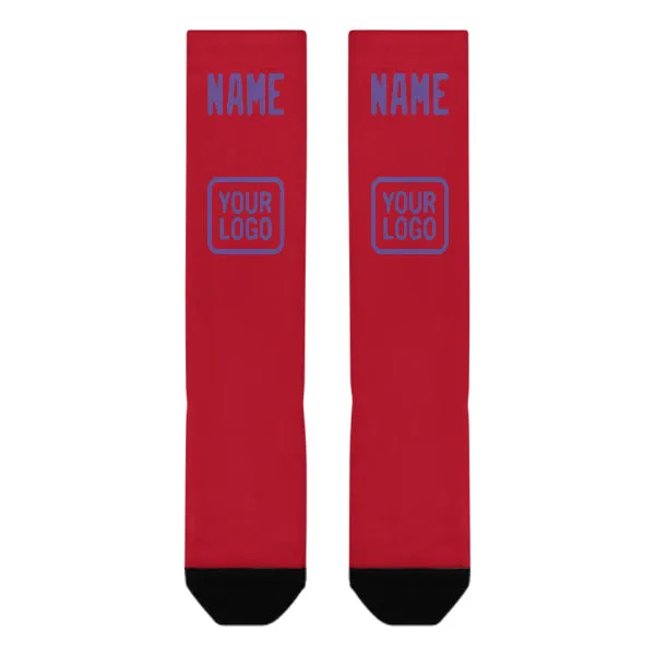 Custom Red Light Purple Knee-High Sock sold by Tailorly product image thumbnail 2