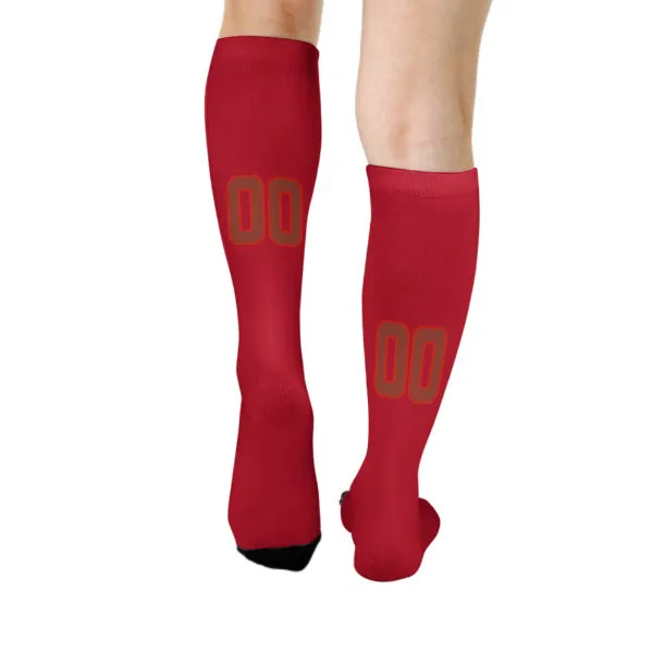 Custom Red Coral Red Knee-High Sock sold by Tailorly product image thumbnail 4