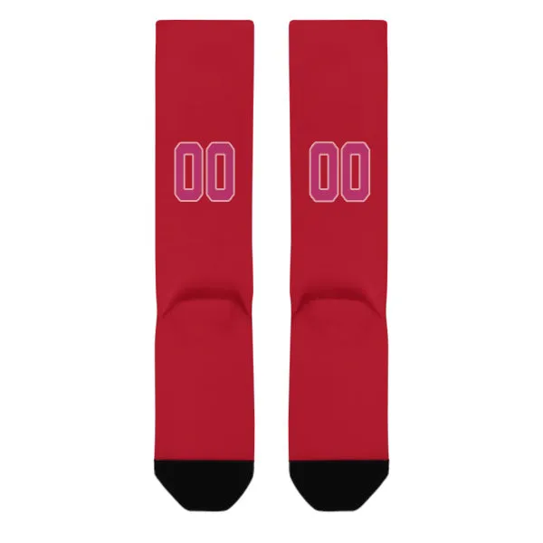 Custom Red Pink Knee-High Sock sold by Tailorly product image thumbnail 3