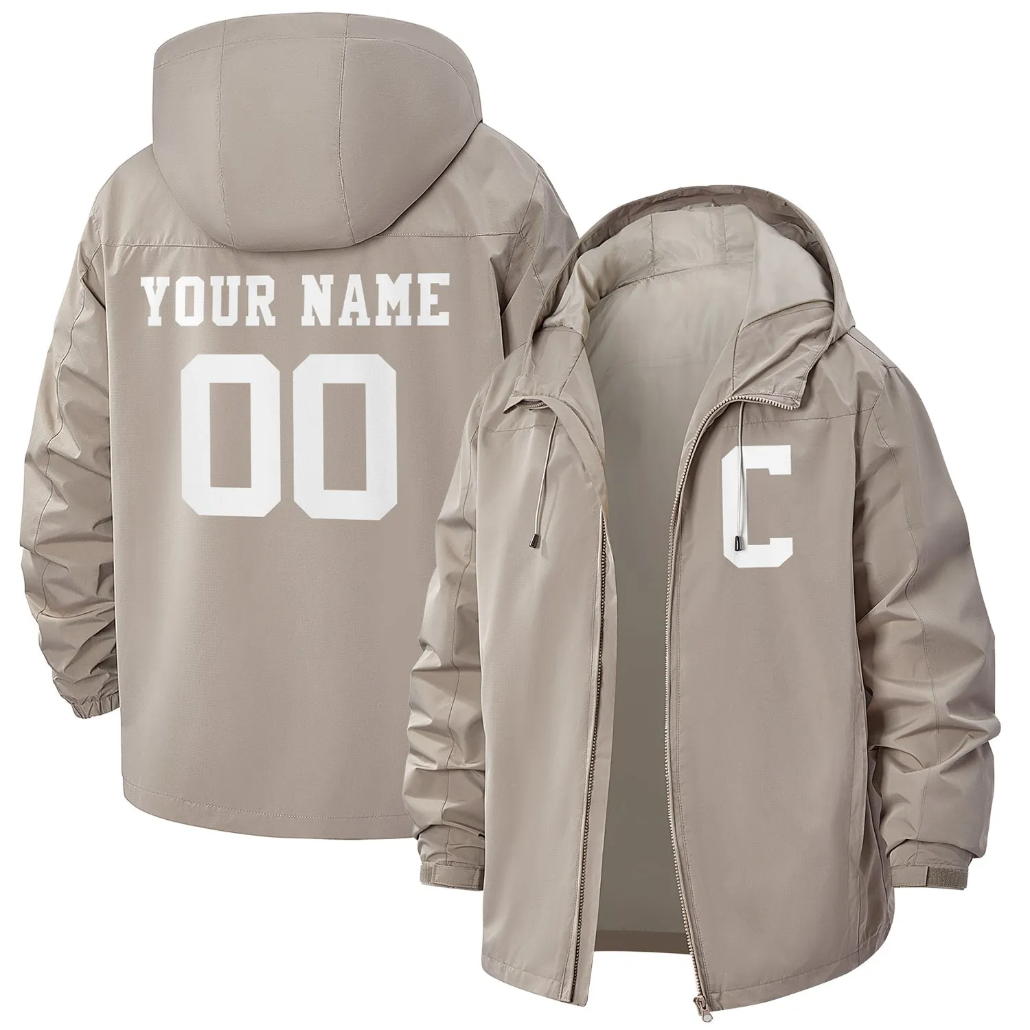 Custom Water-Resistant Windbreaker — Add Monogram Initial / Name / Number sold by Tailorly