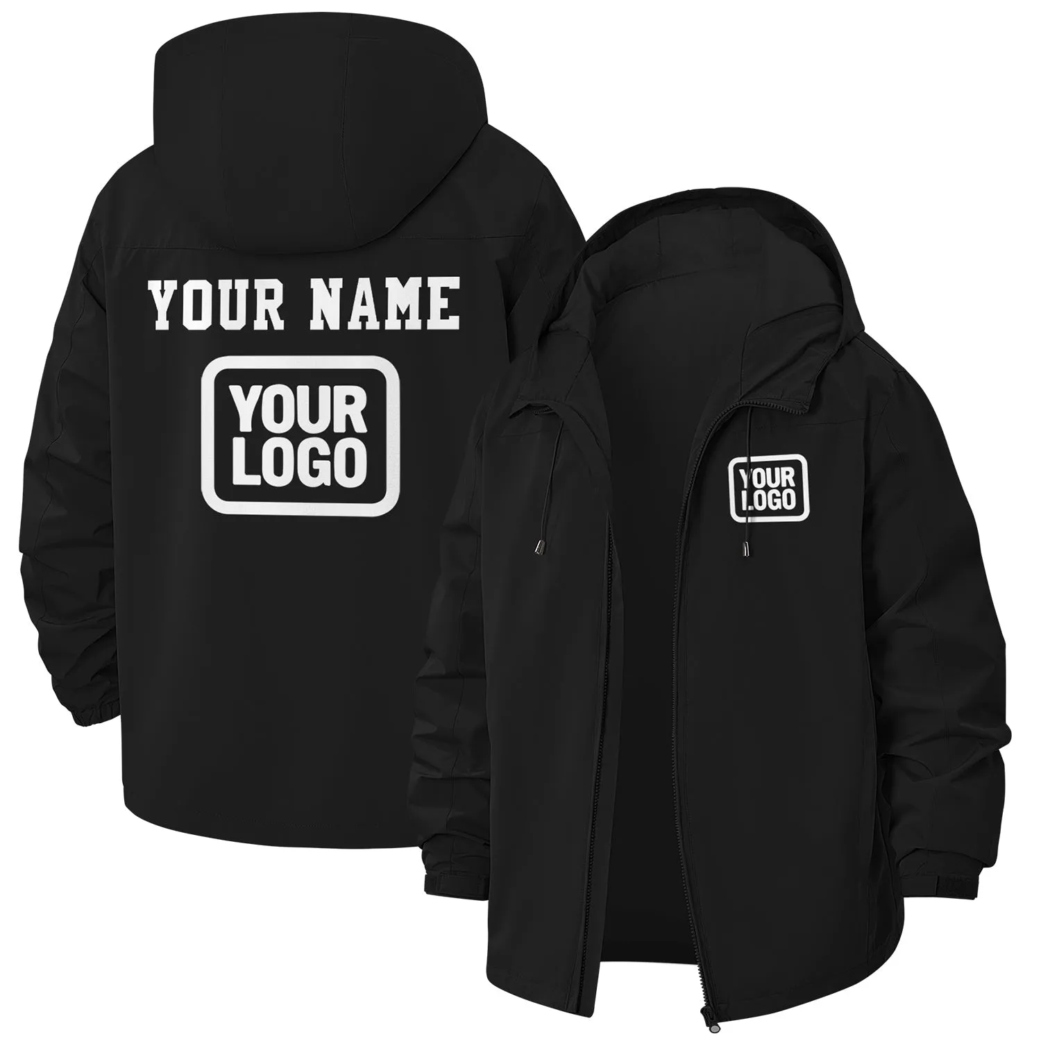 Custom Water-Resistant Windbreaker — Add Name/Logo sold by Tailorly