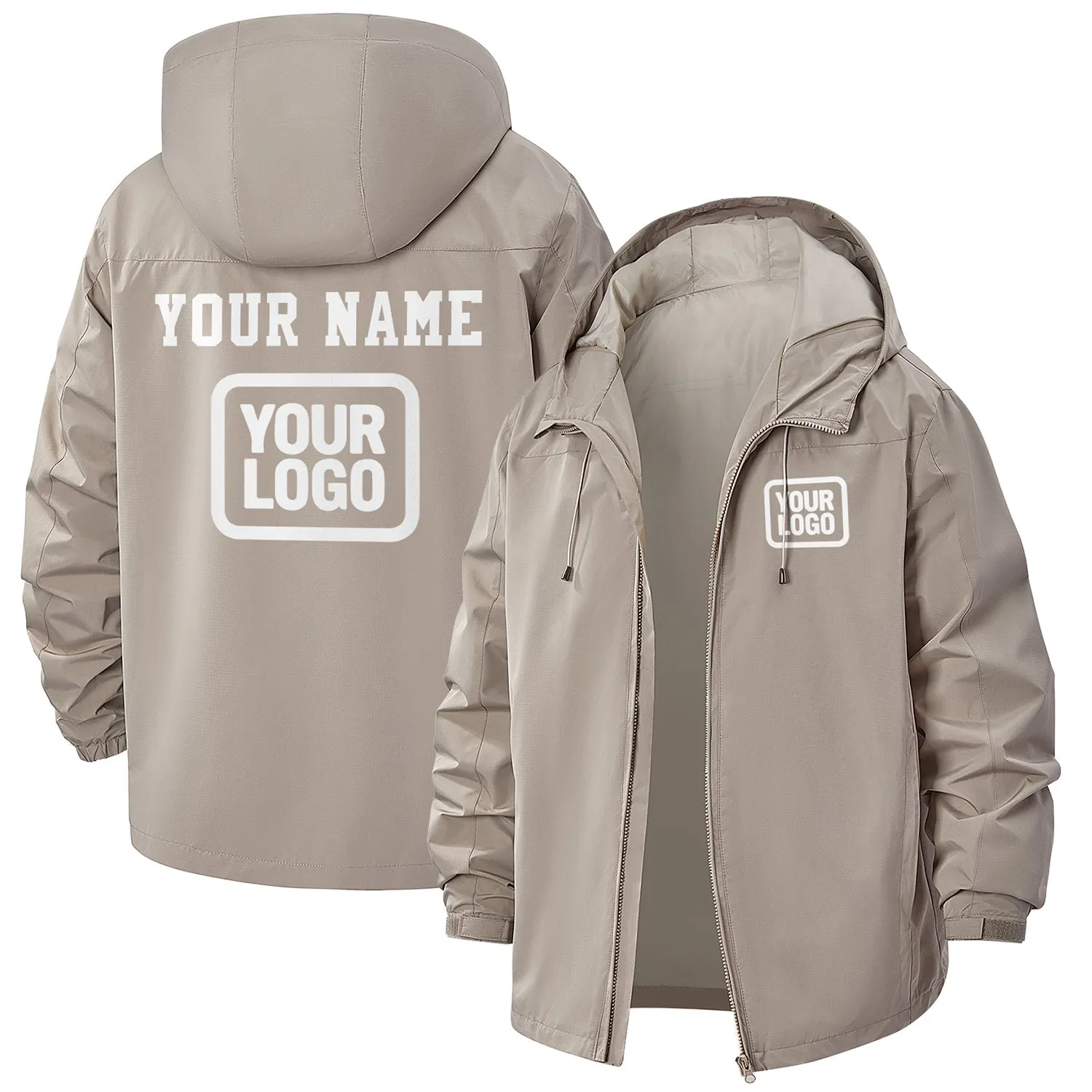 Custom Water-Resistant Windbreaker — Add Name/Logo sold by Tailorly