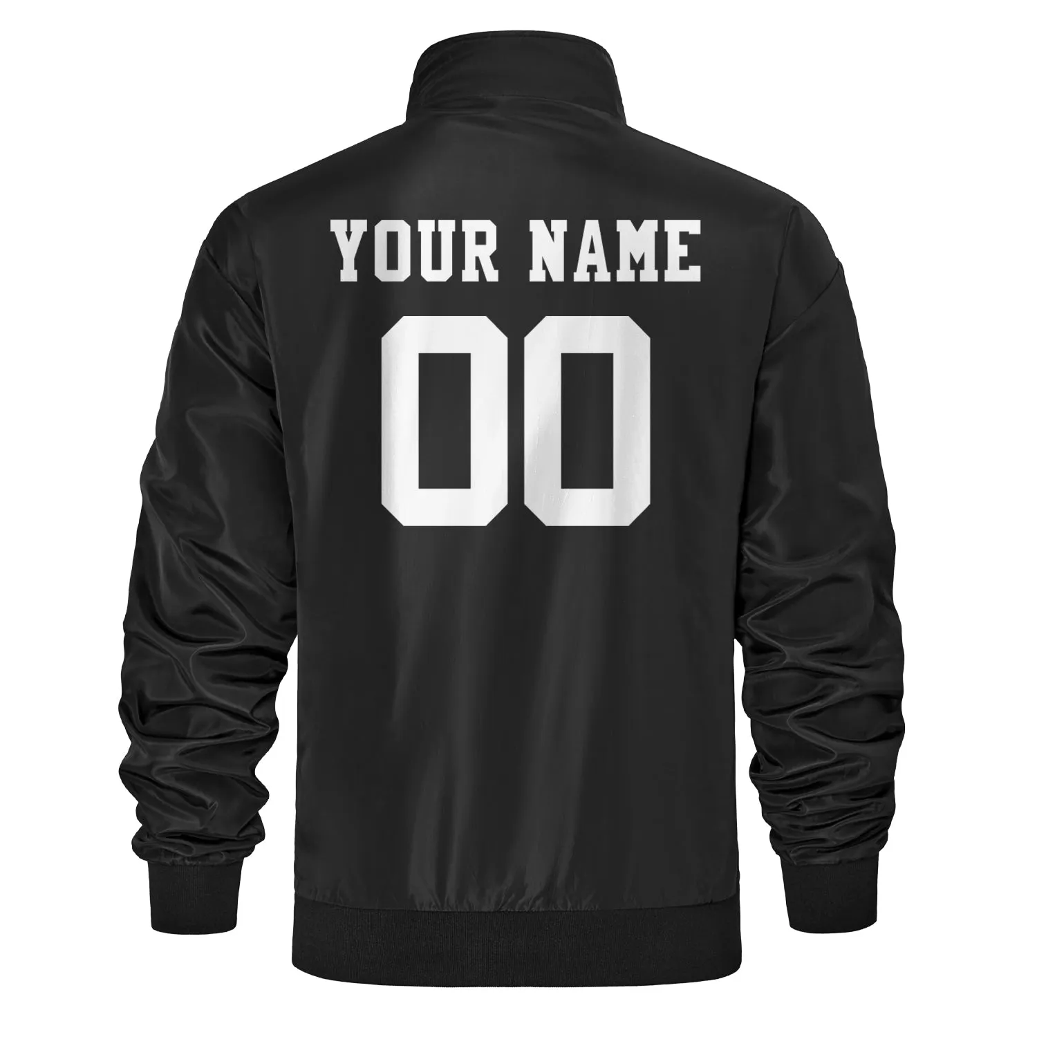 Custom Black Bomber Jacket — Add Monogram Initial / Name / Number sold by Tailorly product image thumbnail 3
