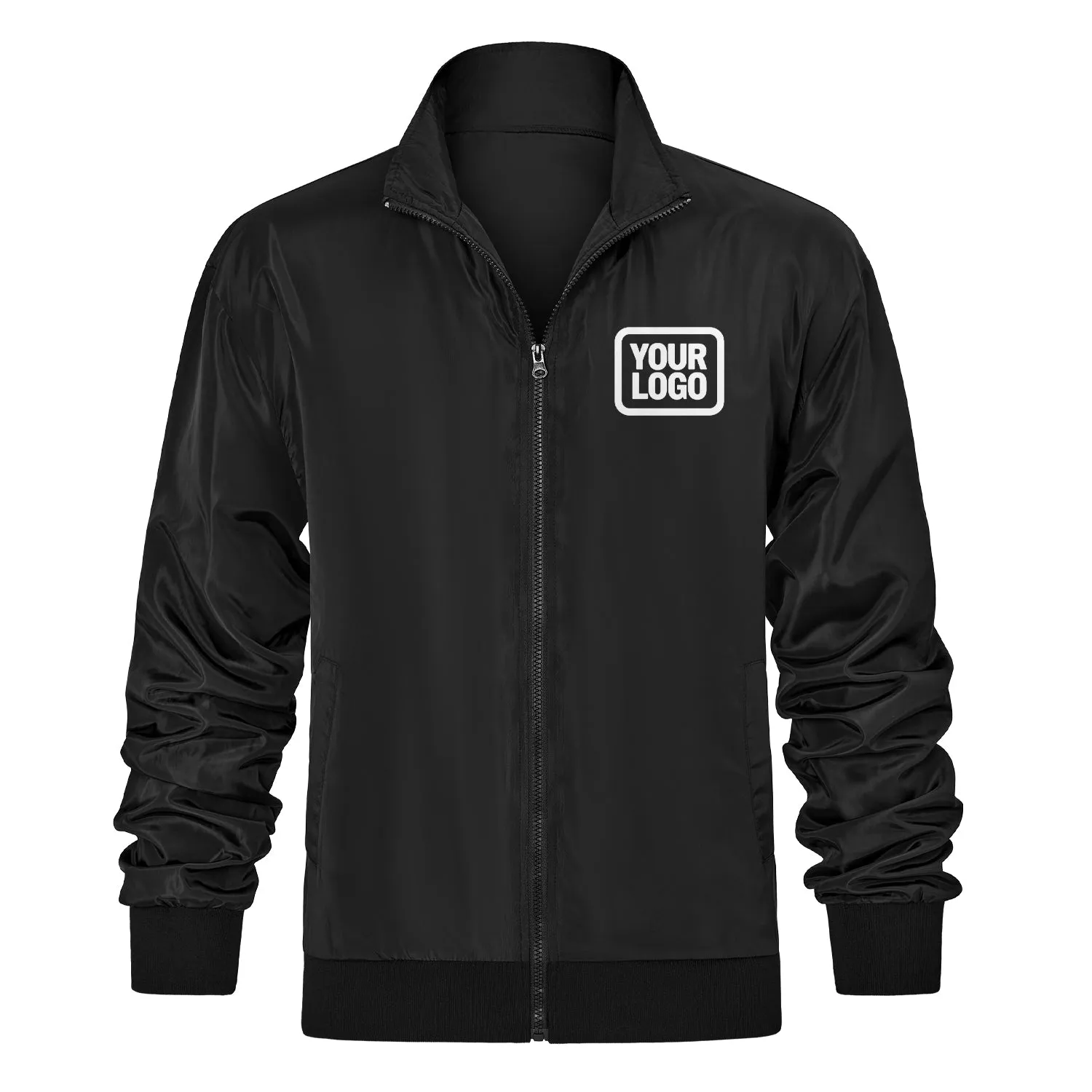 Custom Black Bomber Jacket — Add Name/Logo sold by Tailorly product image thumbnail 2