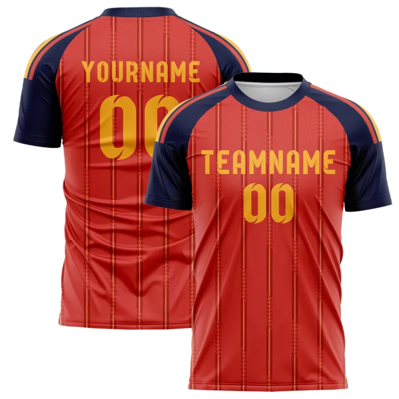Spain Home Soccer Jersey Style – With Custom Name, Number and Logo made by Tailorly