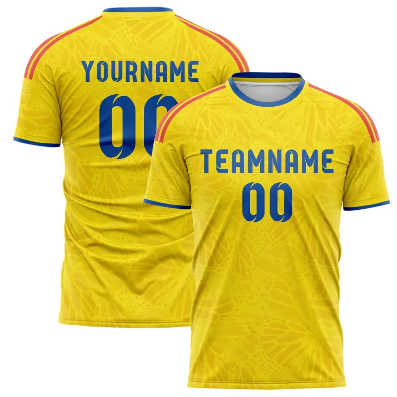 Colombia Home Soccer Jersey Style – With Custom Name, Number and Logo made by Tailorly