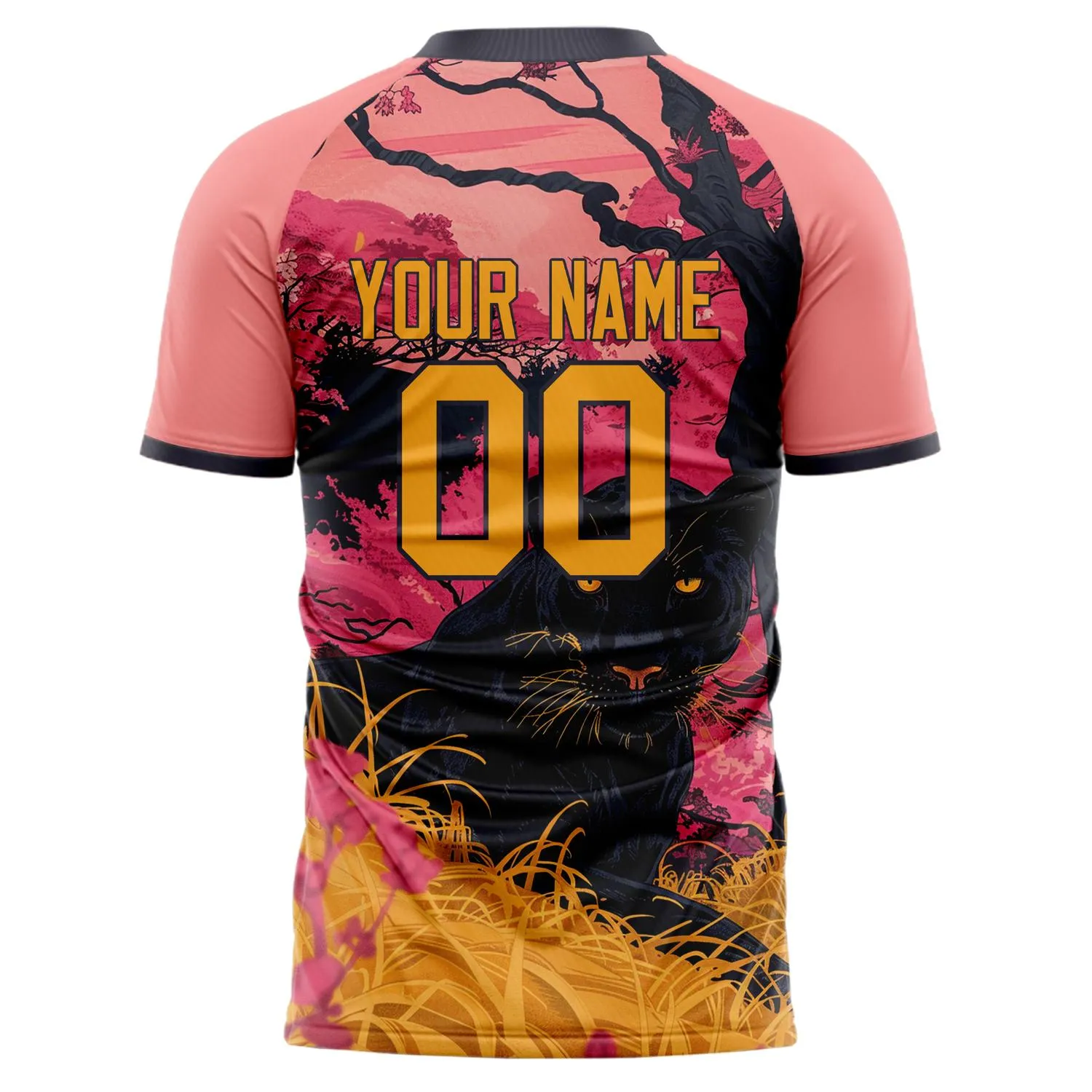 Custom Pink Black Pattern Soccer Jersey sold by Tailorly product image thumbnail 3