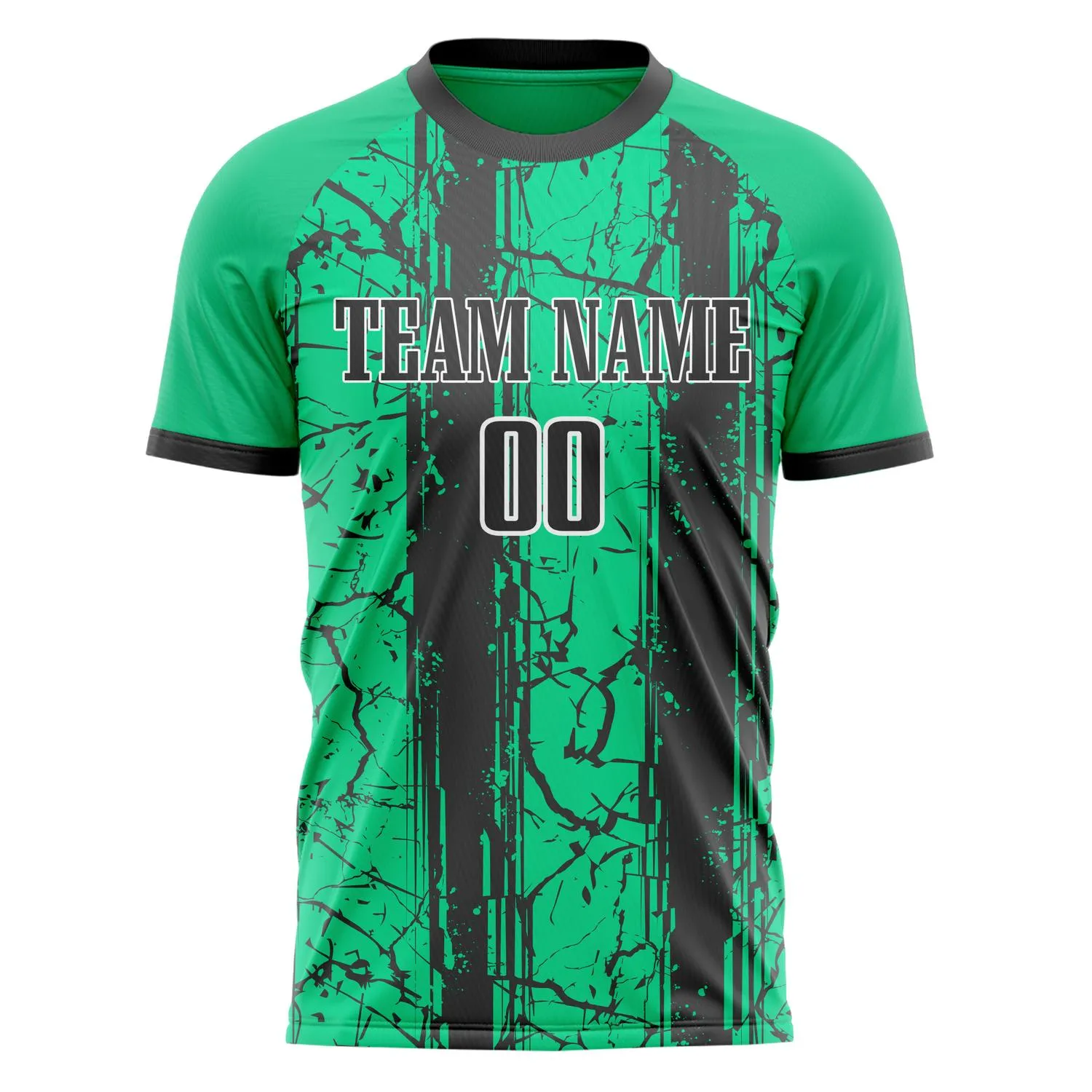 Custom Green Black Pattern Soccer Jersey sold by Tailorly product image thumbnail 2