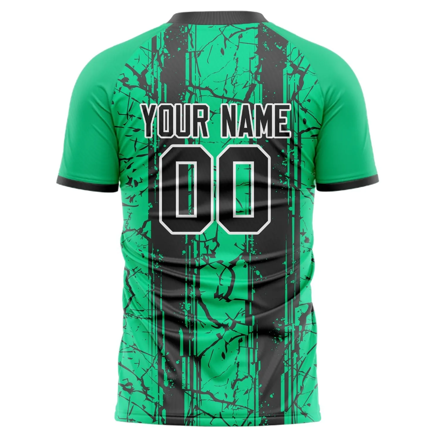 Custom Green Black Pattern Soccer Jersey sold by Tailorly product image thumbnail 3
