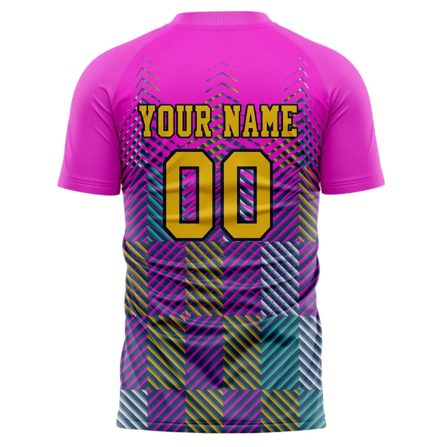 Custom Pink Old Gold Pattern Soccer Jersey sold by Tailorly product image thumbnail 3