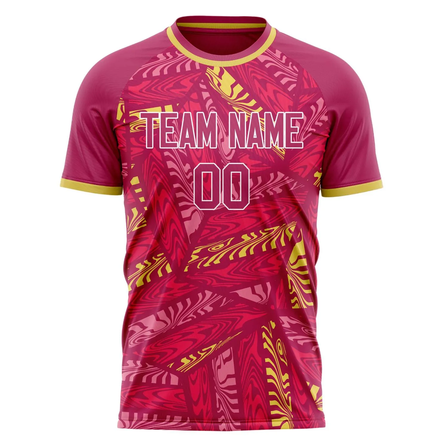 Custom Pink Gold Pattern Soccer Jersey sold by Tailorly product image thumbnail 2