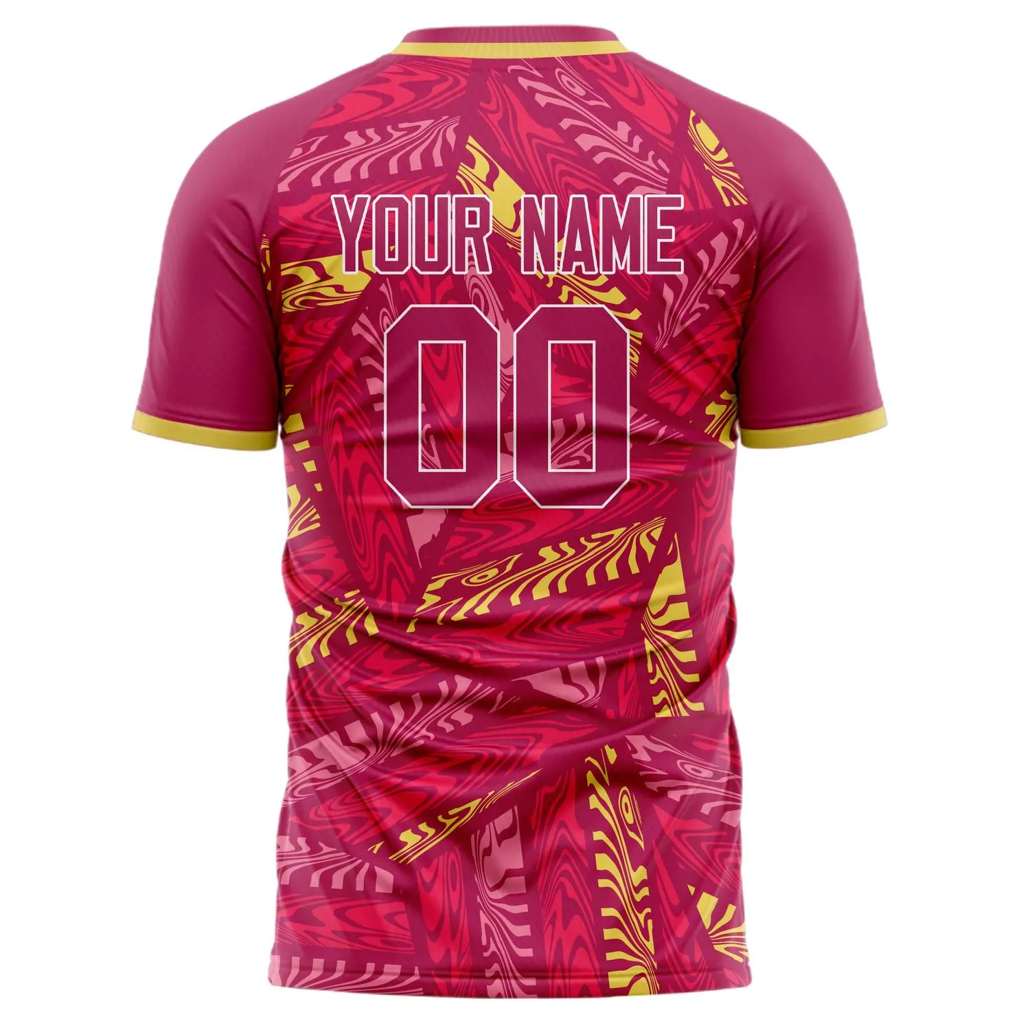 Custom Pink Gold Pattern Soccer Jersey sold by Tailorly product image thumbnail 3
