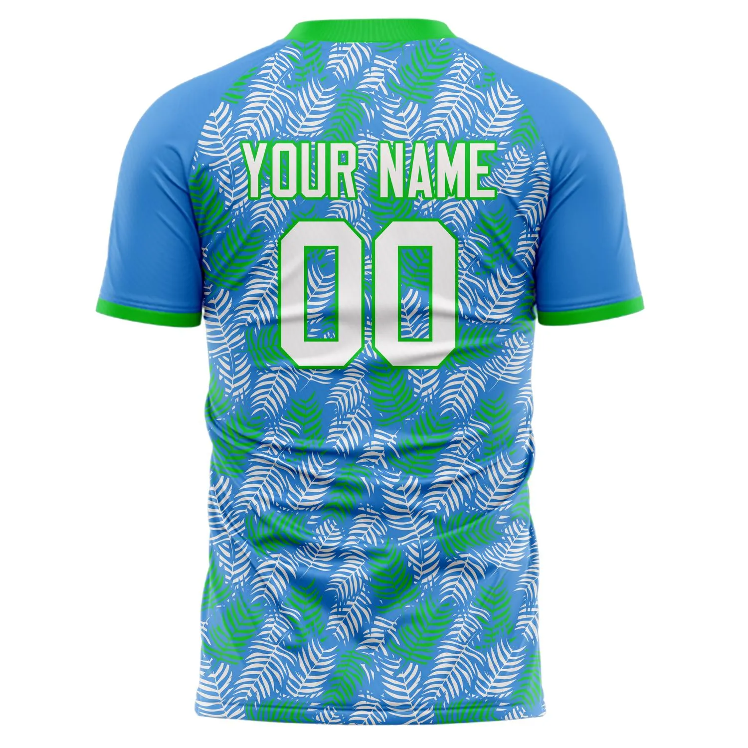 Custom Blue Kelly Green Pattern Soccer Jersey sold by Tailorly product image thumbnail 3