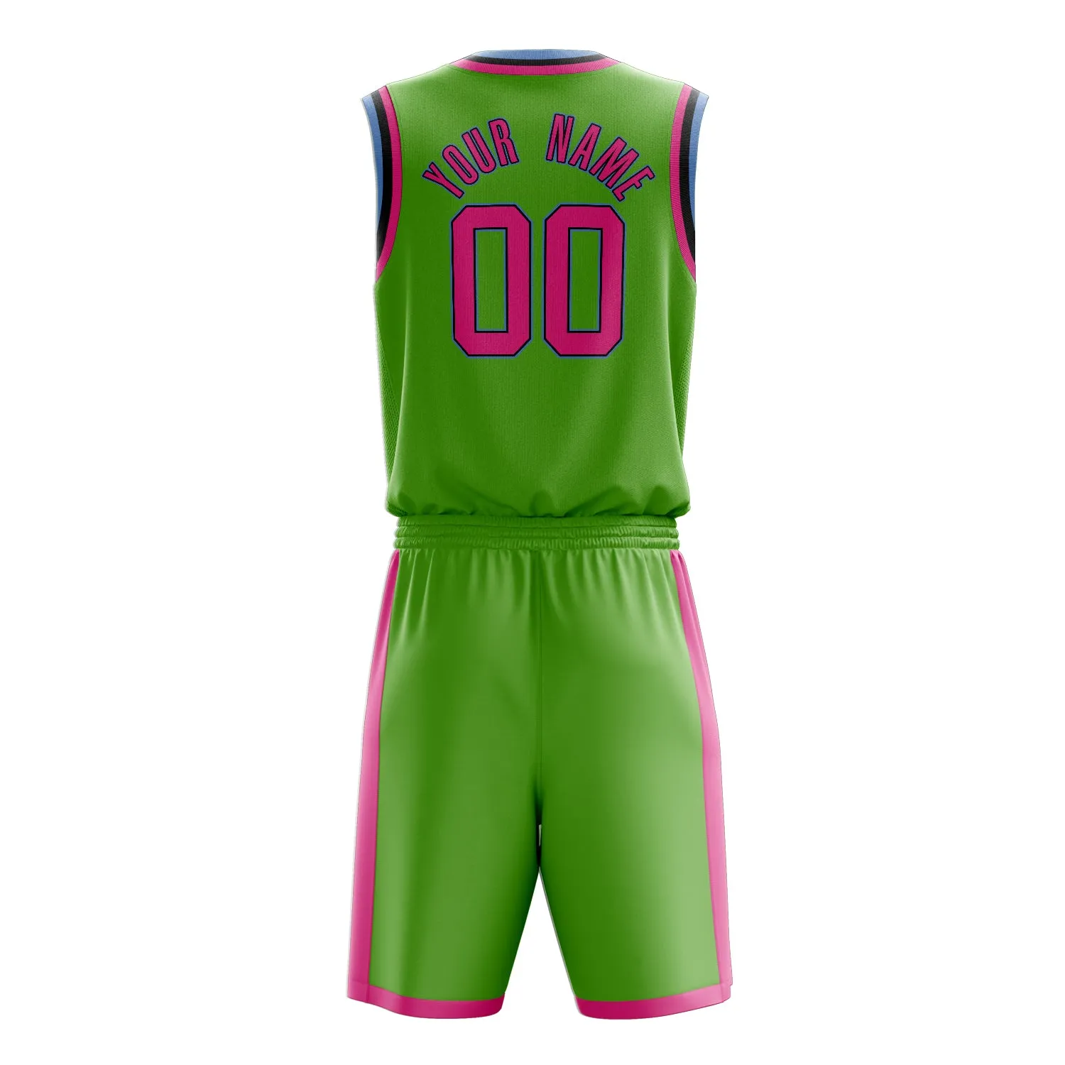 Custom Neon-Green Pink Solid Color Basketball Set sold by Tailorly product image thumbnail 4