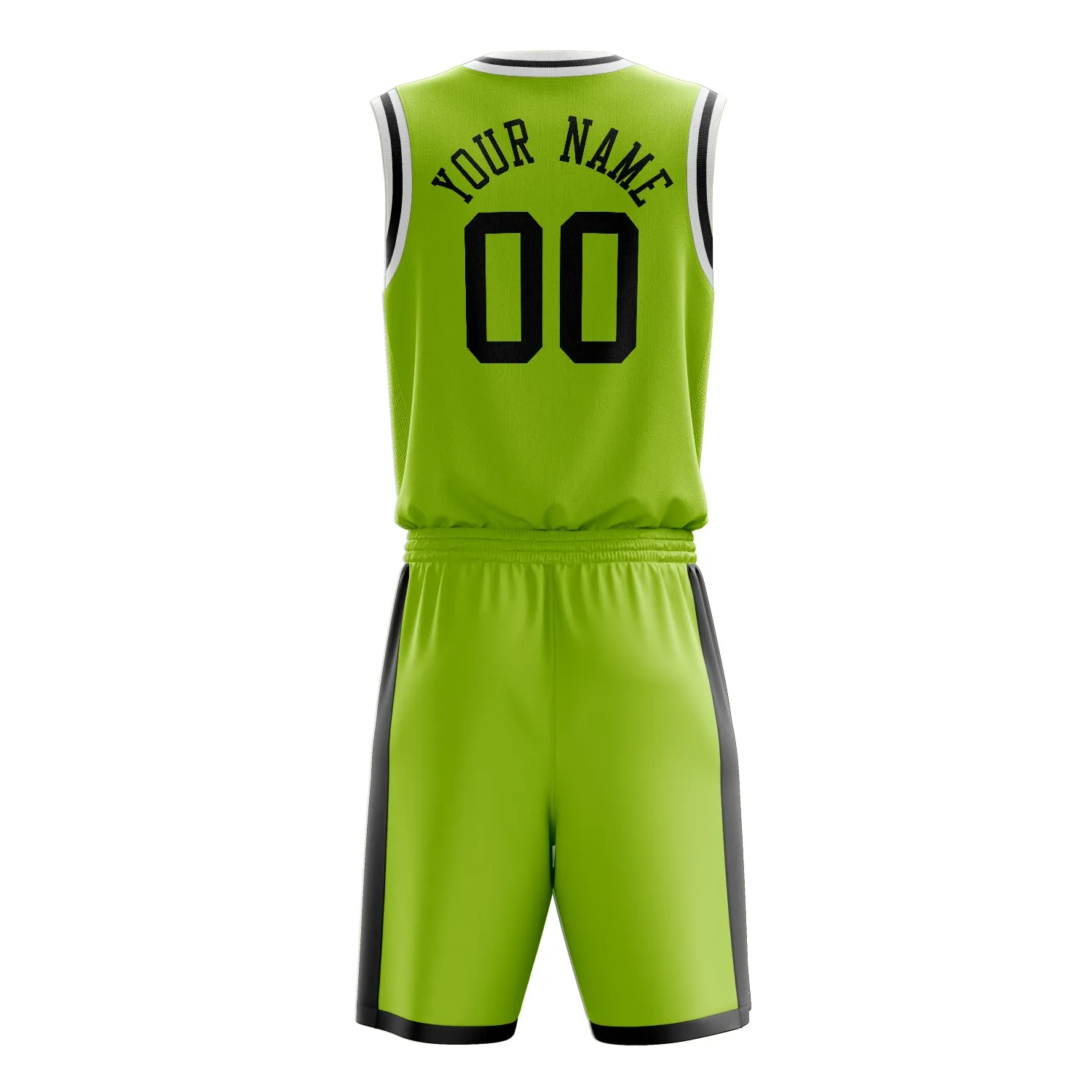 Custom Neon-Green Black Solid Color Basketball Set sold by Tailorly product image thumbnail 4