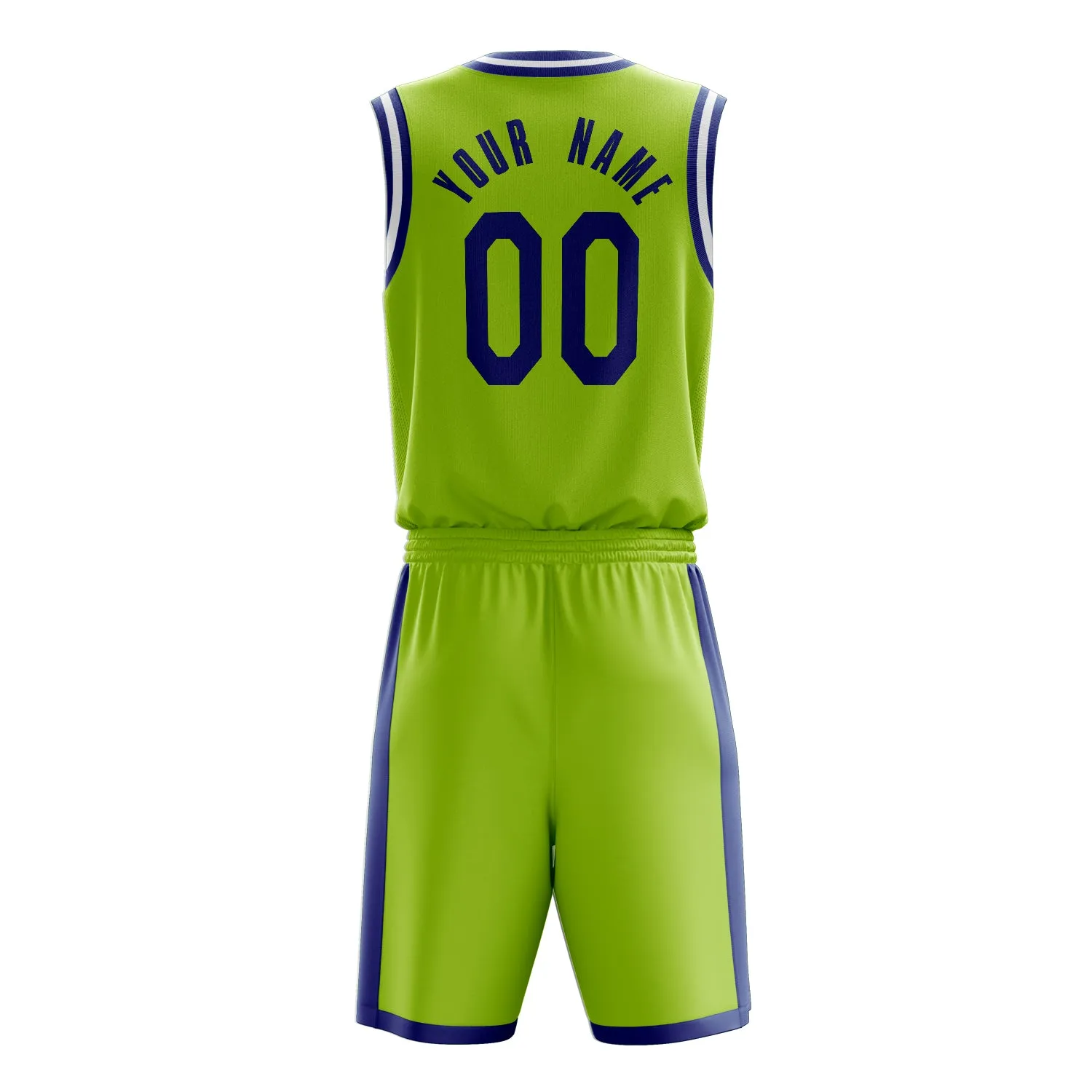 Custom Neon-Green Navy Solid Color Basketball Set sold by Tailorly product image thumbnail 4