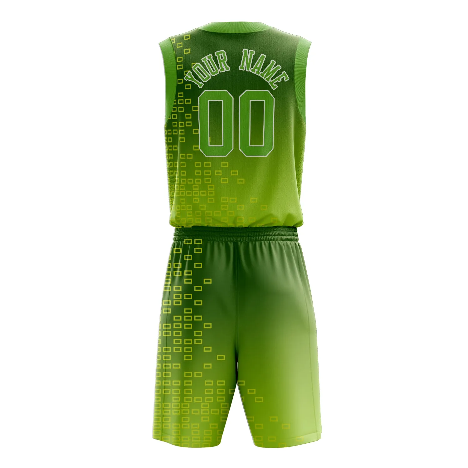 Custom Neon-Green White Solid Color Basketball Set sold by Tailorly product image thumbnail 4