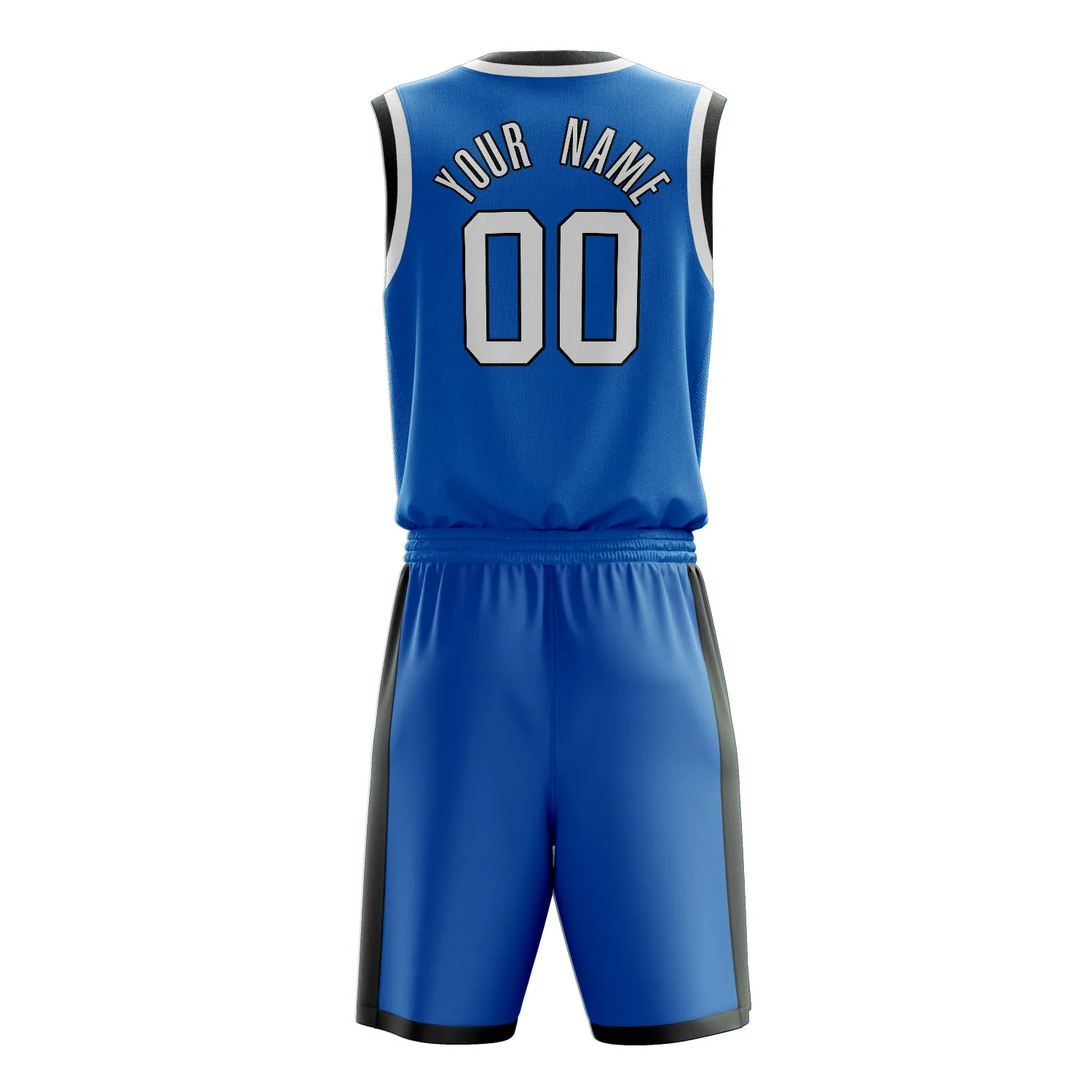 Custom Blue White Solid Color Basketball Set sold by Tailorly product image thumbnail 4