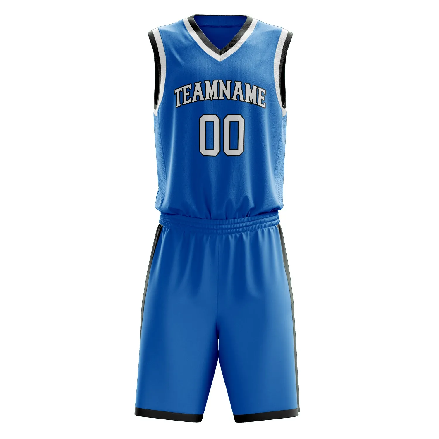 Custom Blue White Solid Color Basketball Set sold by Tailorly product image thumbnail 2