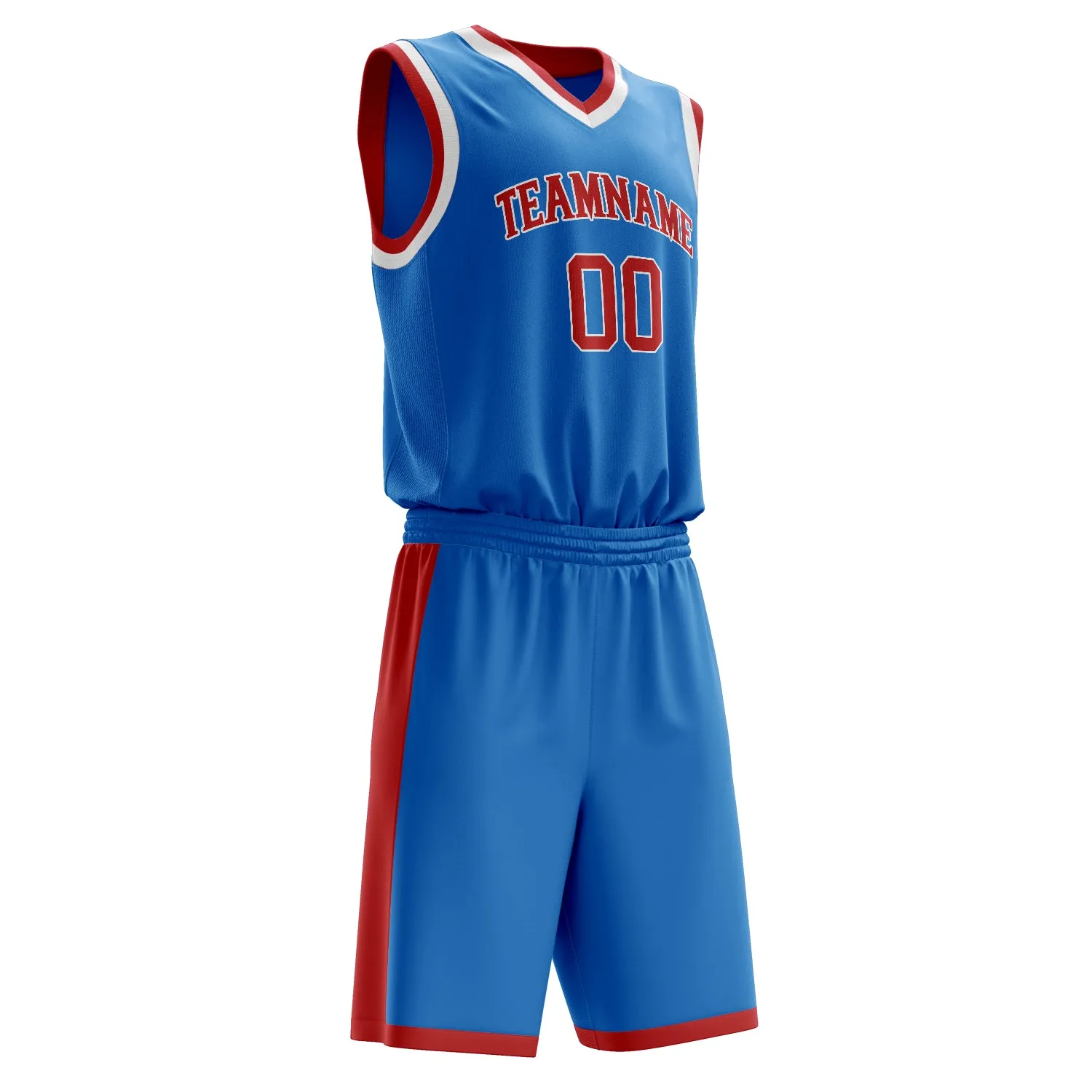 Custom Blue Red Solid Color Basketball Set sold by Tailorly product image thumbnail 3