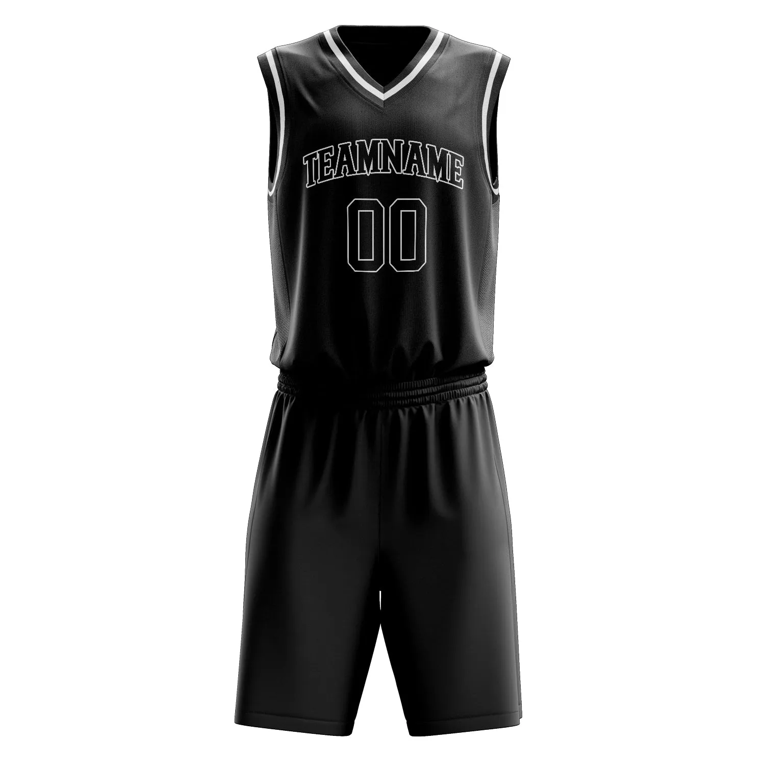 Custom Black White Solid Color Basketball Set sold by Tailorly product image thumbnail 2