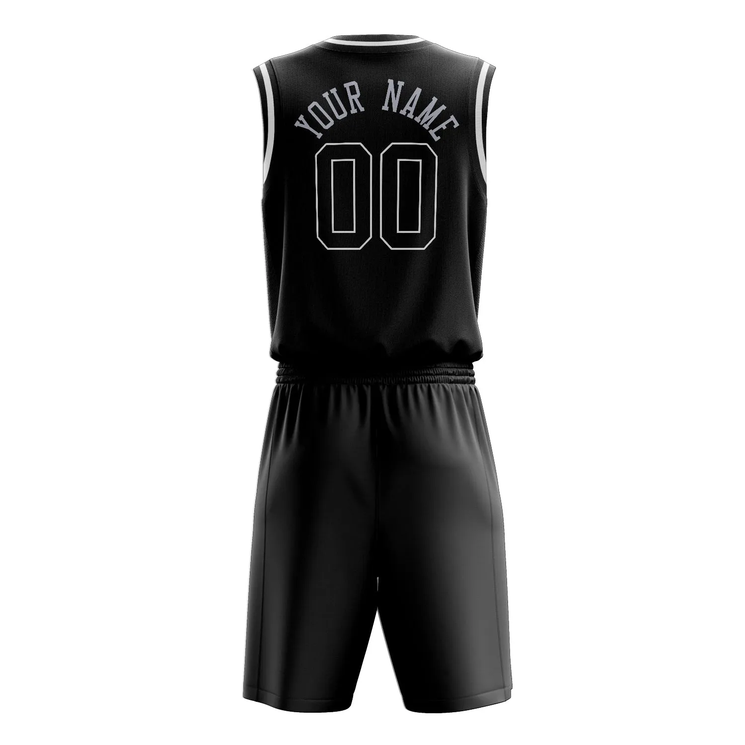 Custom Black White Solid Color Basketball Set sold by Tailorly product image thumbnail 4