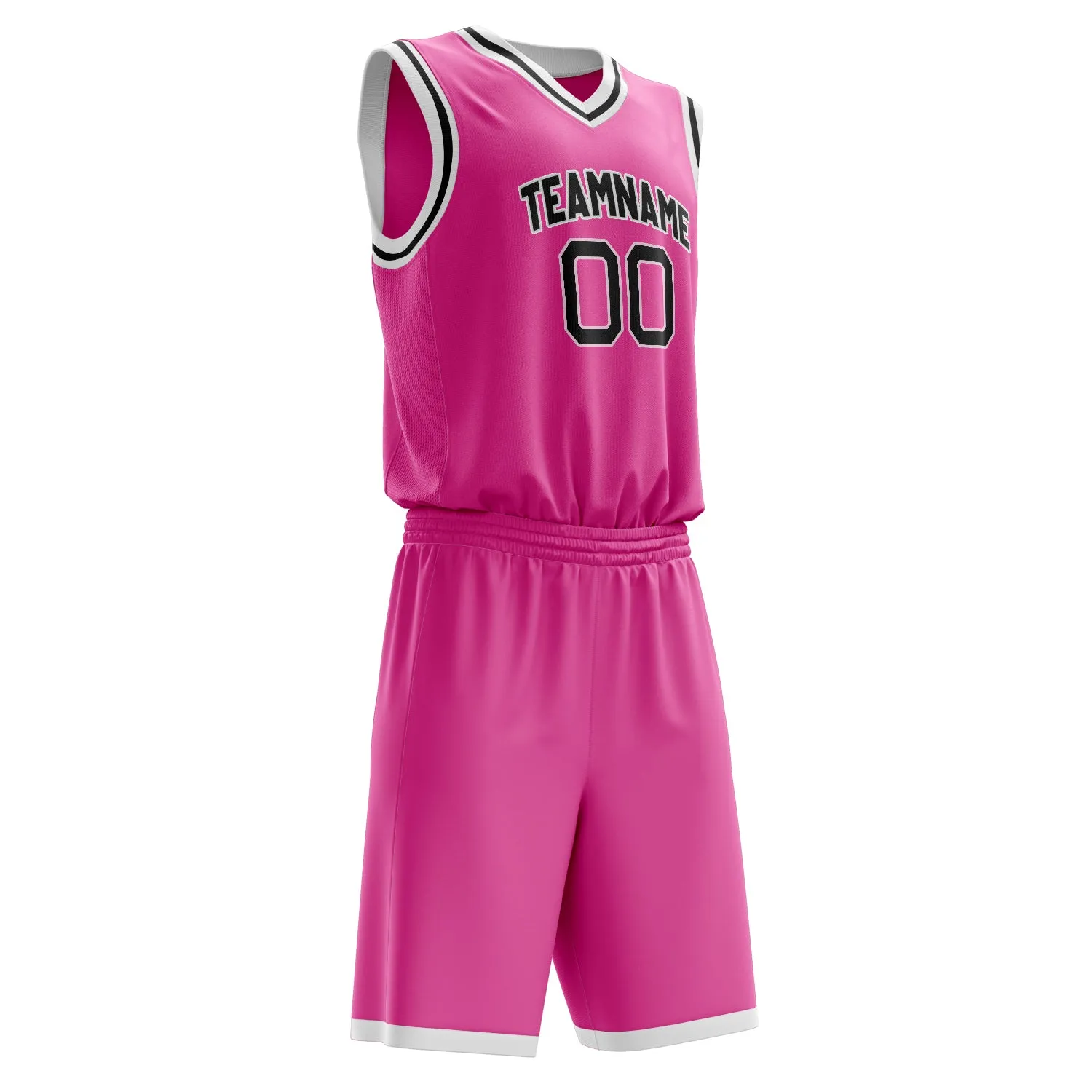 Custom Pink Black Solid Color Basketball Set sold by Tailorly product image thumbnail 3