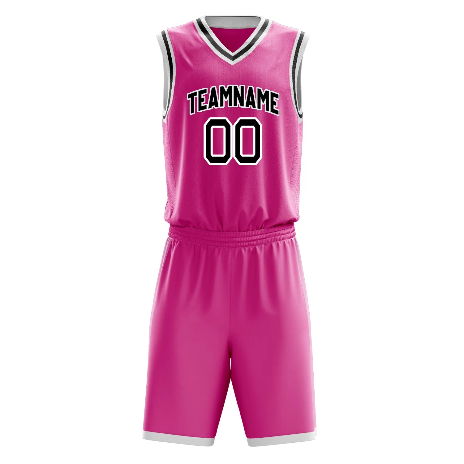 Custom Pink Black Solid Color Basketball Set sold by Tailorly product image thumbnail 2
