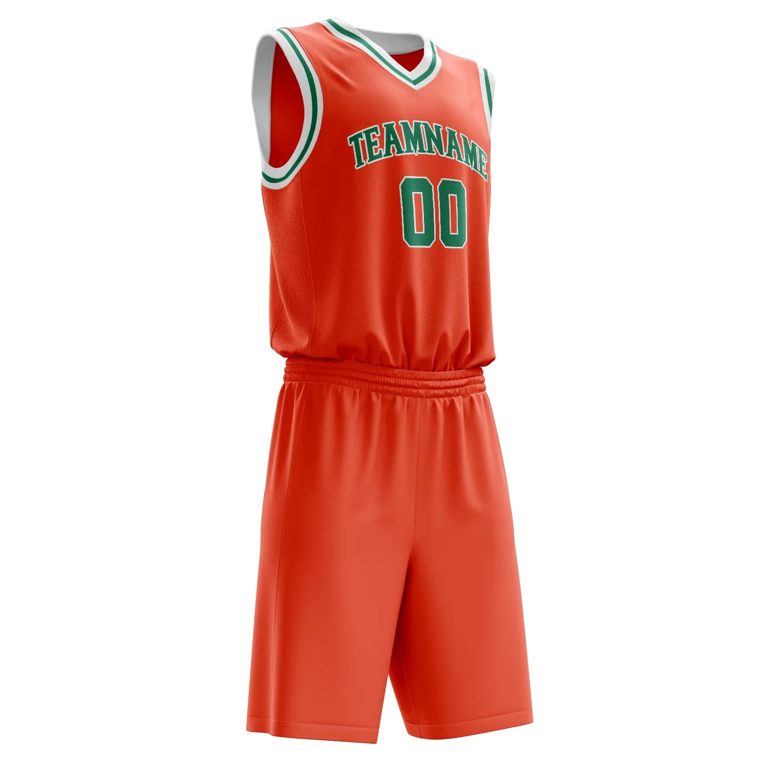 Custom Orange Kelly Green Solid Color Basketball Set sold by Tailorly product image thumbnail 3