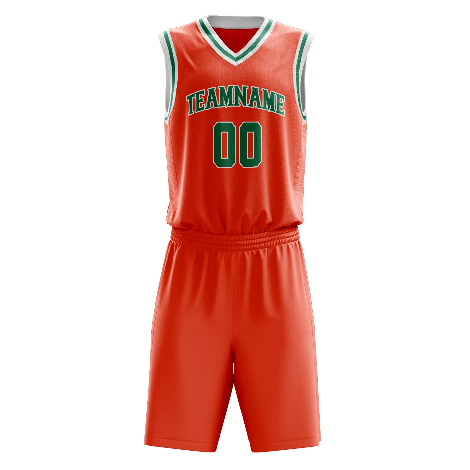 Custom Orange Kelly Green Solid Color Basketball Set sold by Tailorly product image thumbnail 2