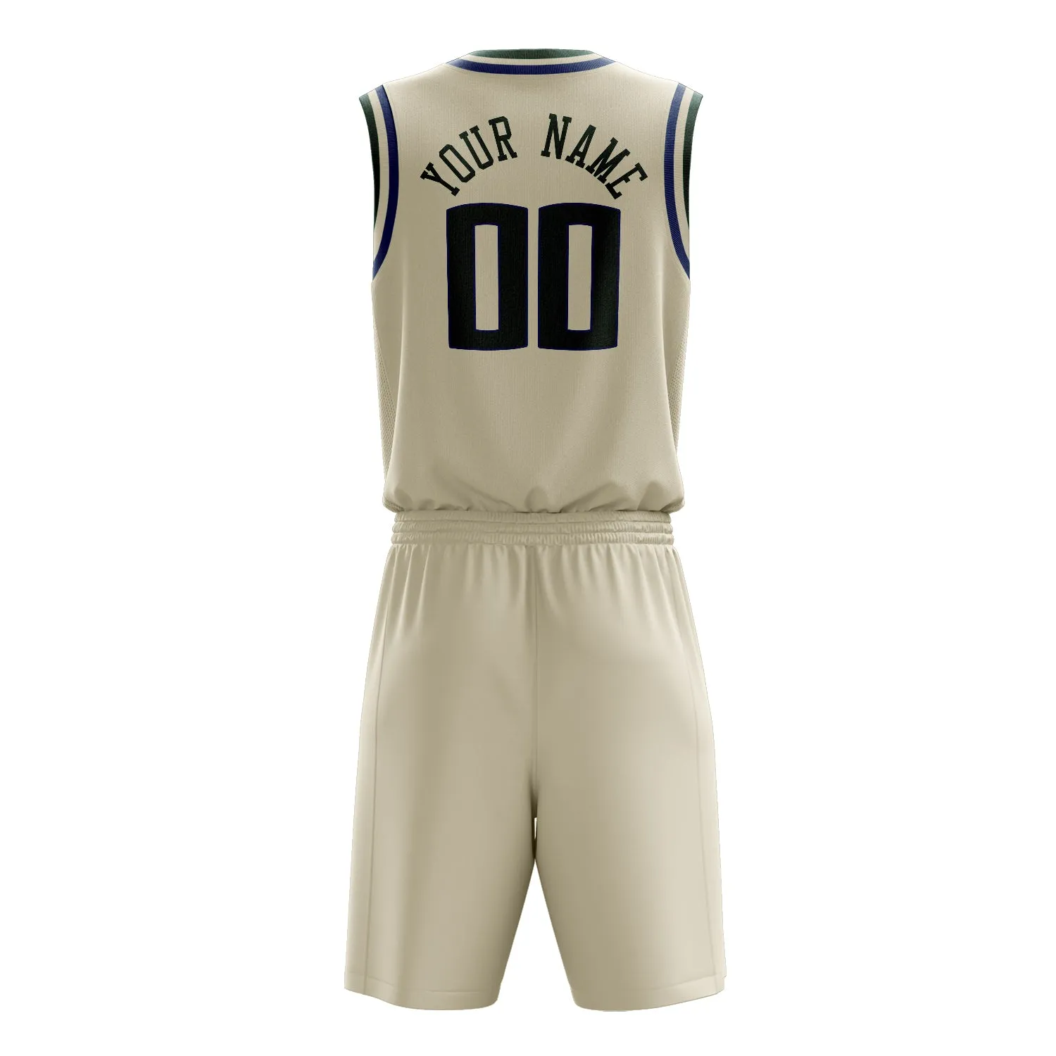 Custom Cream Kelly Green Solid Color Basketball Set sold by Tailorly product image thumbnail 4