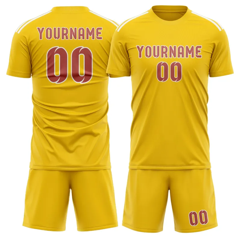 Custom Gold Copper Rose Soccer Set made by Tailorly