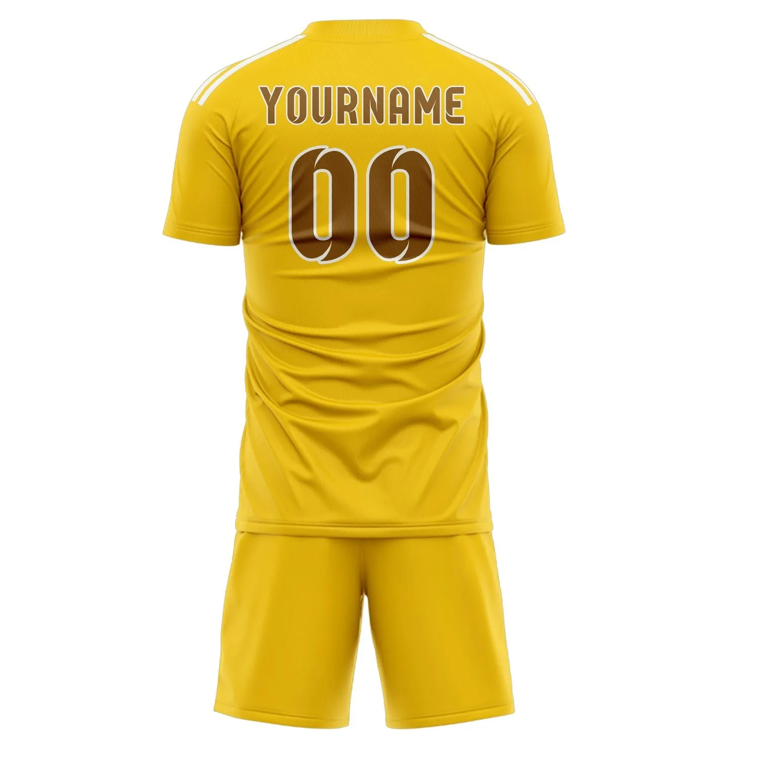 Custom Gold Khaki Soccer Set sold by Tailorly product image thumbnail 3